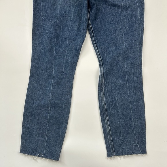NWT Abercrombie & Fitch High Rise Mom Denim Blue Jeans Sz 27 / 4 Distressed - Picture 14 of 14
